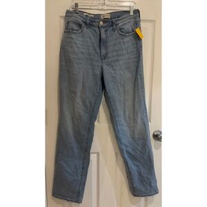 Universal Thread High‎ Rise 90s Straight Leg Jeans Light Wash Denim Size 10R